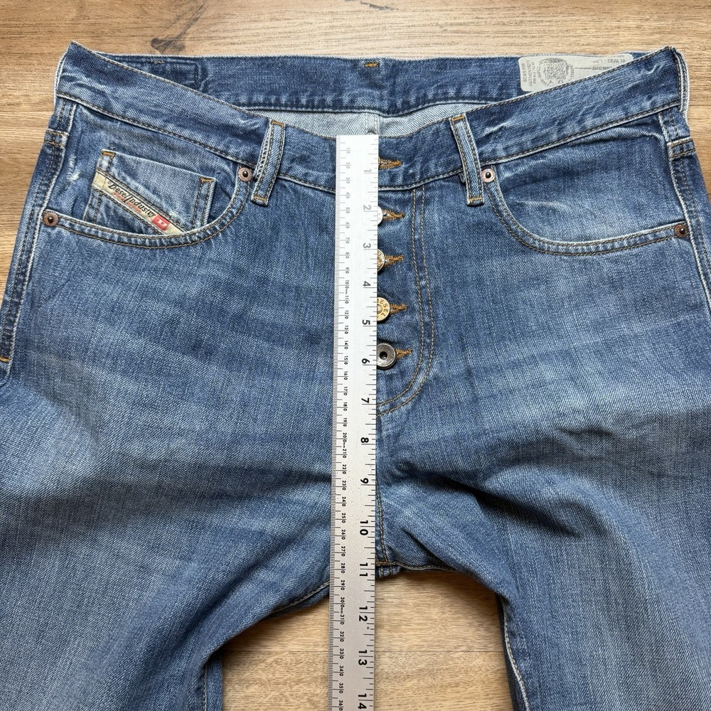 Diesel MHARKY-B Jeans Men 32x27 Blue Slim Skinny Medium Wash‎ Button Fly 085AG - Picture 13 of 16